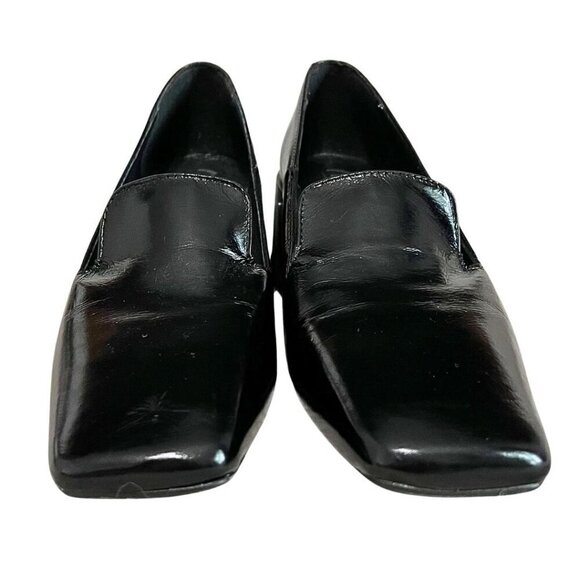 NWOT L'INTERVALLE BARNABY BLACK LEATHER BLOCK HEEL LOAFERS - 39 - Picture 2 of 12